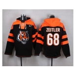 Nike Cincinnati Bengals #68 Kevin Zeitler Black Player Pullover NFL Hoodie