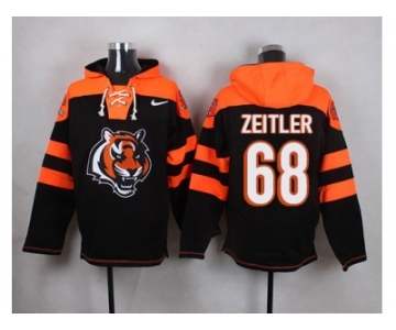 Nike Cincinnati Bengals #68 Kevin Zeitler Black Player Pullover NFL Hoodie