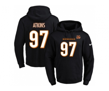 Nike Cincinnati Bengals #97 Geno Atkins Black Name & Number Pullover NFL Hoodie