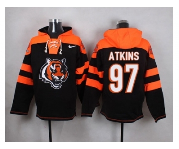 Nike Cincinnati Bengals #97 Geno Atkins Black Player Pullover NFL Hoodie