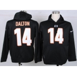 nike nfl jerseys cincinnati bengals #14 dalton black[pullover hooded sweatshirt]