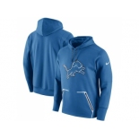 Men Detroit Lions Nike Royal Champ Drive Vapor Speed Pullover Hoodie