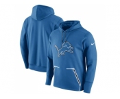 Men Detroit Lions Nike Royal Champ Drive Vapor Speed Pullover Hoodie