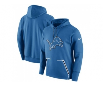 Men Detroit Lions Nike Royal Champ Drive Vapor Speed Pullover Hoodie