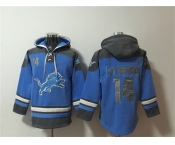 Men's Detroit Lions #14 Amon-Ra St. Brown Blue Ageless Must-Have Lace-Up Pullover Hoodie