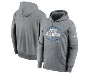 Men's Detroit Lions Heather Gray 2023 NFC North Division Champions Locker Room Trophy Collection Pullover Hoodie