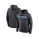 Men's Detroit Lions Nike Anthracite Sideline Circuit Pullover Performance Hoodie