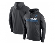 Men's Detroit Lions Nike Anthracite Sideline Circuit Pullover Performance Hoodie