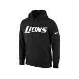 Men's Detroit Lions Nike Black KO Wordmark Performance Hoodie