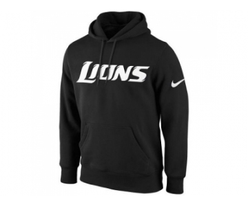 Men's Detroit Lions Nike Black KO Wordmark Performance Hoodie