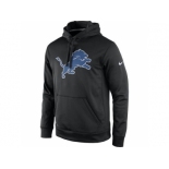 Men's Detroit Lions Nike Black Practice Performance Pullover Hoodie