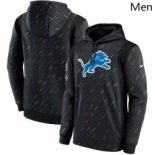 Men's Detroit Lions Nike Charcoal 2021 NFL Crucial Catch Therma Pullover Hoodie