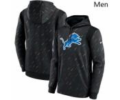 Men's Detroit Lions Nike Charcoal 2021 NFL Crucial Catch Therma Pullover Hoodie