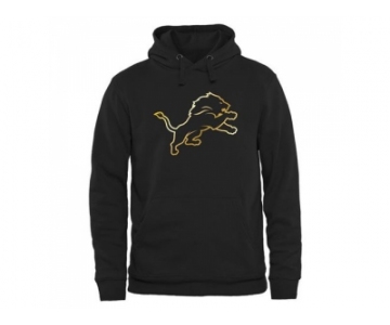 Men''s Detroit Lions Pro Line Black Gold Collection Pullover Hoodie