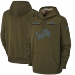 NFL Men's Detroit Lions Nike Olive Salute to Service Pullover Hoodie