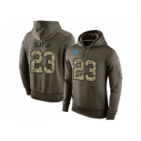 NFL Men's Nike Detroit Lions #23 Darius Slay JR Stitched Green Olive Salute To Service KO Performance Hoodie