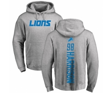 NFL Nike Detroit Lions #98 Damon Harrison Ash Backer Pullover Hoodie