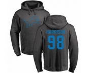 NFL Nike Detroit Lions #98 Damon Harrison Ash One Color Pullover Hoodie