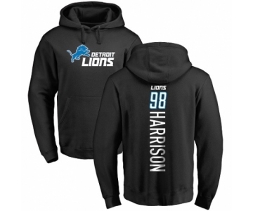 NFL Nike Detroit Lions #98 Damon Harrison Black Backer Pullover Hoodie