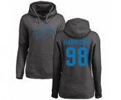 NFL Women's Nike Detroit Lions #98 Damon Harrison Ash One Color Pullover Hoodie