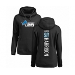 NFL Women's Nike Detroit Lions #98 Damon Harrison Black Backer Pullover Hoodie