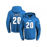 Nike Detroit Lions #20 Barry Sanders Blue Name & Number Pullover NFL Hoodie