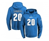 Nike Detroit Lions #20 Barry Sanders Blue Name & Number Pullover NFL Hoodie