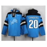 Nike Detroit Lions #20 Barry Sanders Blue Player Pullover NFL Hoodie