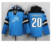 Nike Detroit Lions #20 Barry Sanders Blue Player Pullover NFL Hoodie