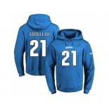 Nike Detroit Lions #21 Ameer Abdullah Blue Name & Number Pullover NFL Hoodie