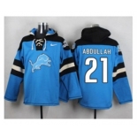 Nike Detroit Lions #21 Ameer Abdullah Blue Player Pullover NFL Hoodie