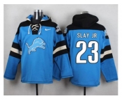 Nike Detroit Lions #23 Darius Slay JR Blue Player Pullover NFL Hoodie