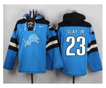 Nike Detroit Lions #23 Darius Slay JR Blue Player Pullover NFL Hoodie