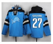 Nike Detroit Lions #27 Glover Quin Blue Player Pullover NFL Hoodie