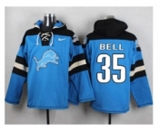 Nike Detroit Lions #35 Joique Bell Blue Player Pullover NFL Hoodie