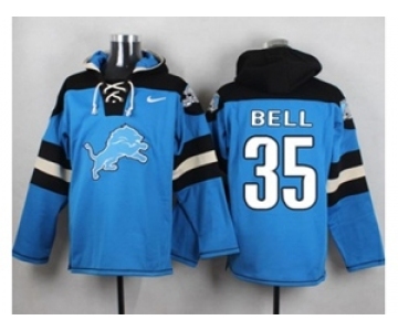 Nike Detroit Lions #35 Joique Bell Blue Player Pullover NFL Hoodie