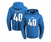 Nike Detroit Lions #40 Jarrad Davis Blue Name & Number Pullover NFL Hoodie