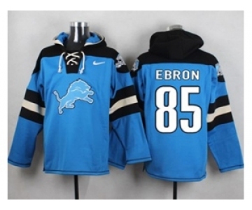 Nike Detroit Lions #85 Eric Ebron Blue Player Pullover NFL Hoodie