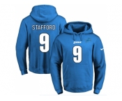 Nike Detroit Lions #9 Matthew Stafford Blue Name & Number Pullover NFL Hoodie