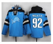 Nike Detroit Lions #92 Haloti Ngata Blue Player Pullover NFL Hoodie