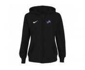 Women Detroit Lions Stadium Rally Full Zip Hoodie Black