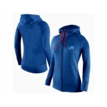 Women Nike Detroit Lions Full-Zip Performance Hoodie Blue