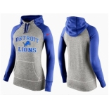 Women Nike Detroit Lions Performance Hoodie Grey & Blue_2