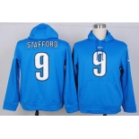 nike nfl jerseys detroit lions #9 stafford blue[pullover hooded sweatshirt]