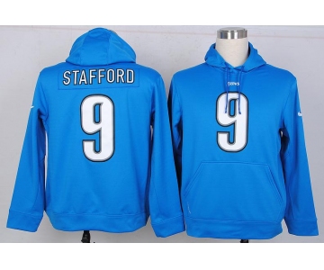 nike nfl jerseys detroit lions #9 stafford blue[pullover hooded sweatshirt]