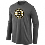 NHL Boston Bruins Big & Tall Logo D.Grey Long Sleeve T-Shirt