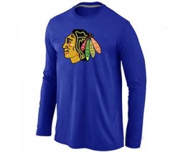 NHL Chicago Blackhawks Big & Tall Logo blue Long Sleeve T-Shirt