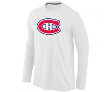 NHL Montréal Canadiens Big & Tall Logo WHITE Long Sleeve T-Shirt