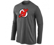 NHL New Jersey Devils Big & Tall Logo Dark grey Long Sleeve T-Shirt