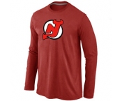 NHL New Jersey Devils Big & Tall Logo Red Long Sleeve T-Shirt